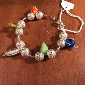 Bracelet w/ multicolored charms